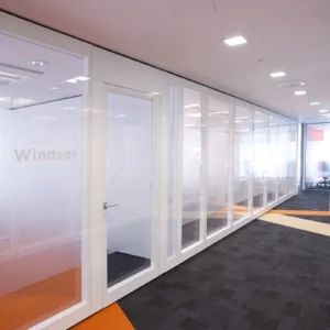 Movable Partition Walls Flexible Frosted Glass Room Dividers For Office