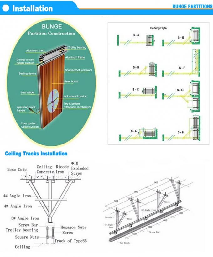 Movable Partition Walls Folding Glass Frameless Aluminium Glass Partition 2