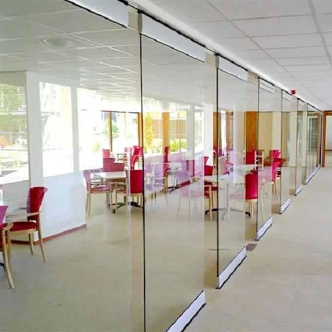 Movable Partition Walls Tempered Glass Partition Without Aluminum Retractable Partition Wall For Bangladesh 0