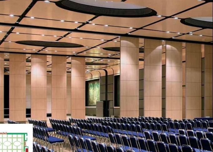 Movable Room Divider Operable Walls With Fabric MDF Hard Cover For Convention Centers 1