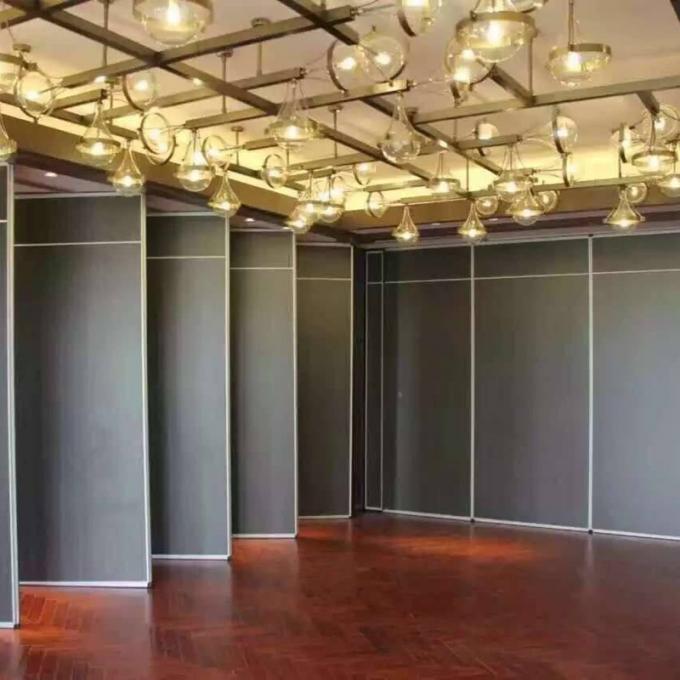 Movable Track Office Partition Wall Fabric Surface Aluminium Folding Door System 1