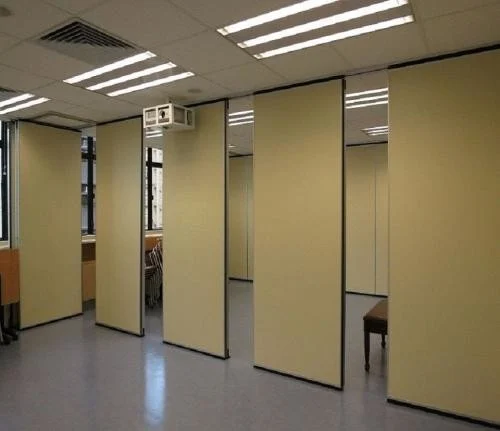Sliding Fireproof Acoustic Partition Wall Full Height Aluminum Active Laminate Surface 1