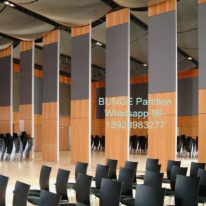 Movable Wooden Soundproof Folding Room Sliding Partition Walls For Banquet Hall Acoustic