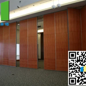 Moving Baffle Sliding Folding Partition Walls Aluminium Frame Panel With Door