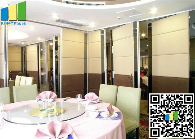 Moving Baffle Sliding Folding Partition Walls Aluminium Frame Panel With Door 1