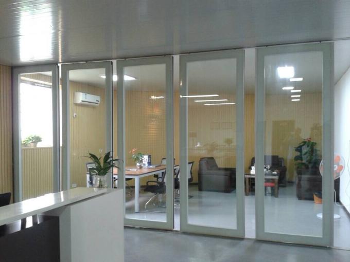 Moving Office Glass Partition Walls , Hall Folding Glass Walls 1