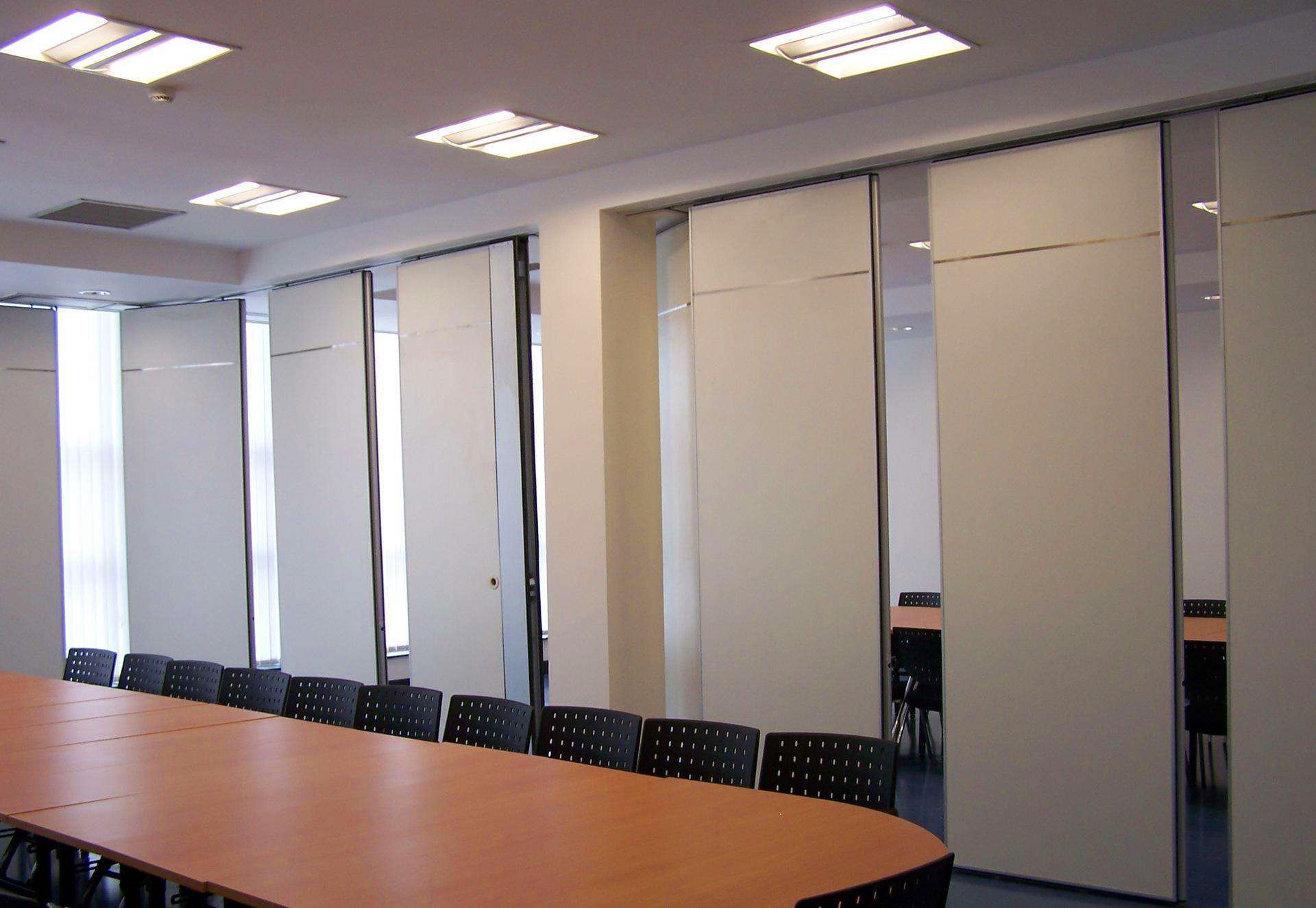 Multi Color Acoustic Material Sliding Movable Partition Walls Commercial Furniture Saving Space