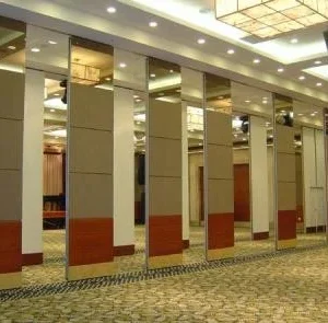 Multi Color Acoustic Partition Wall for Conference Hall Aluminium Sliding Track Roller