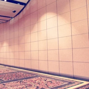 Multi Color Hotel Movable Partition Walls Aluminium Frame Leather Surface