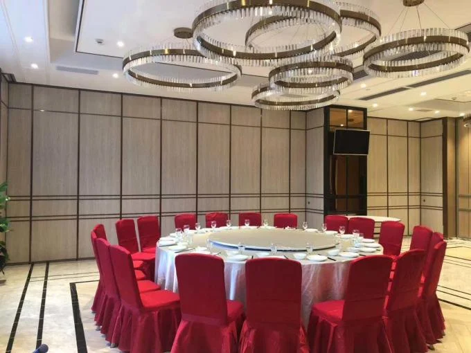 Multi Color Restaurant Partition Wall System With Aluminium Trolley Sliding Folding Doors 1