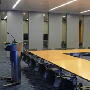 Multi Color Sliding Folding Conference Room Partition Walls Aluminium Metal Type