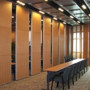 Multi Color Wood Sound Proof Partitions with Aluminium Profile / Sliding Room Dividers