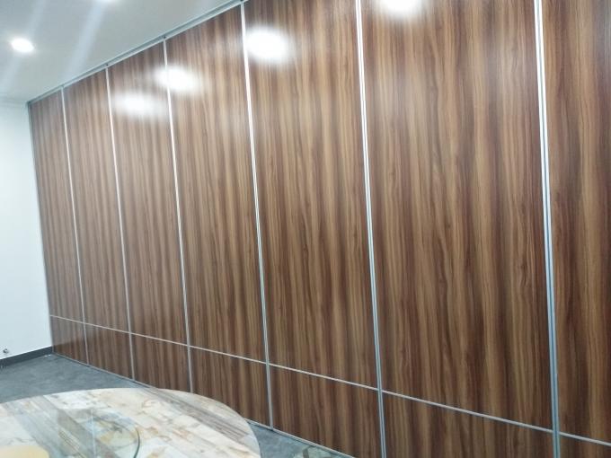 Multi Color Wood Sound Proof Partitions with Aluminium Profile / Sliding Room Dividers 0