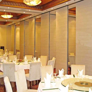 Noise Reducing 100mm Hotel Partition Walls with Aluminum Track System
