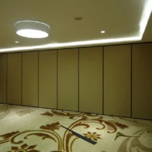 OEM Acoustic Partition Wall 85 MM Demountable Separation Shutter Removable Sliding Wooden Panels