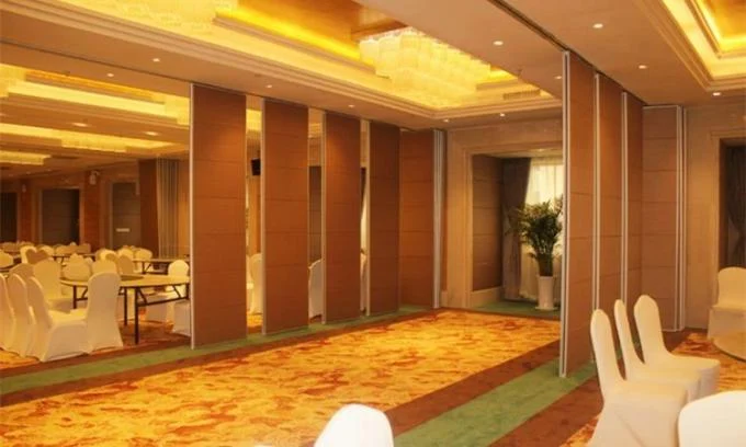 OEM Acoustic Partition Wall 85 MM Demountable Separation Shutter Removable Sliding Wooden Panels 0