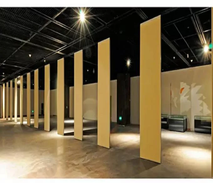 OEM Acoustic Partition Wall 85 MM Demountable Separation Shutter Removable Sliding Wooden Panels 1