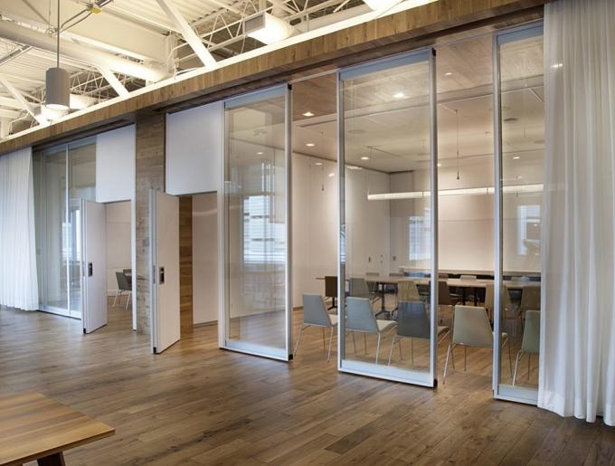 Office Glass Sliding Partition Walls Bathroom Glass Partition For Conference Room 1