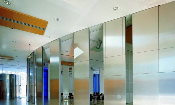 Office HPL Melamine Noise Absorbing Panels Movable And Operable Partition System 0