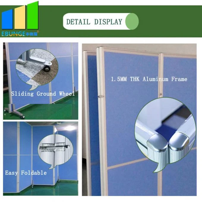 Office Room Division Folding Partition Walls With Wheels For Hotel Space Dividing 0