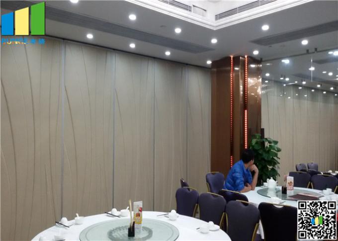 Office Sound Proof Partitions Movable Wood Finish Aluminum Frame For Wedding Hall 1