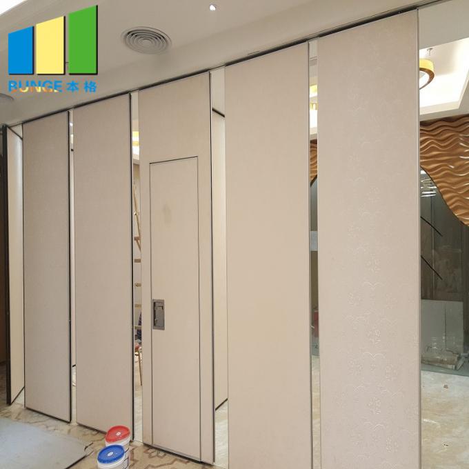 Operable Foldable Sliding Office Sound Proof Partitions Laminate Surface 2