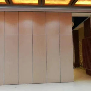 Operable Office Partition Walls / Aluminium Track Rollers Interior Folding Sliding Doors