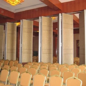 Operable Office Partition Walls / Aluminium Track Rollers Interior Folding Sliding Doors
