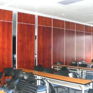 Operable Plywood Soundproof Office Partition Walls 65 mm Thickness