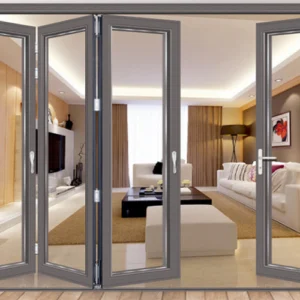 Outdoor Glass Low E Coated Bifold Aluminum Folding Glass Doors