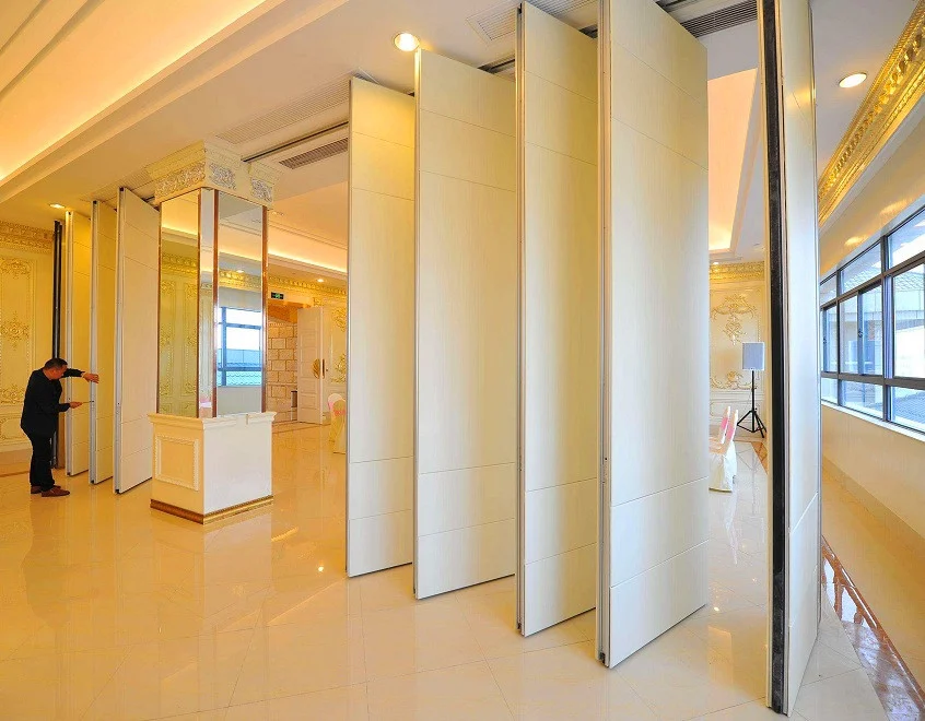 Panel Height 4m Classroom Sound Proof Room Dividers Top Hanging System Movable Track Roller