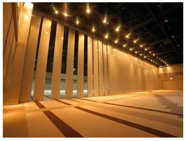 Plywood Vinyl Office Hanging Partition System Folding Walls For Hotel 0