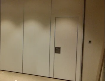 Plywood Vinyl Office Hanging Partition System Folding Walls For Hotel 1