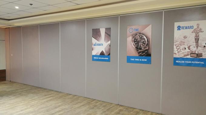 Portable Sliding Door Hotel Sound Proof Partition Wall Melamine Surface Aluminium + MDF Board Structure 0
