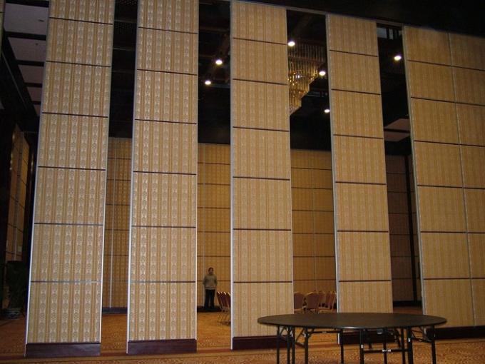 Portable Sliding Door Hotel Sound Proof Partition Wall Melamine Surface Aluminium + MDF Board Structure 1