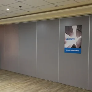 Portable Sliding Door Hotel Sound Proof Partition Wall Melamine Surface Aluminium + MDF Board Structure