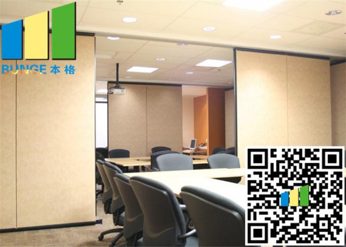 Powder Coated Meeting Room Sound Proof Partitions / Panels With Track System 0