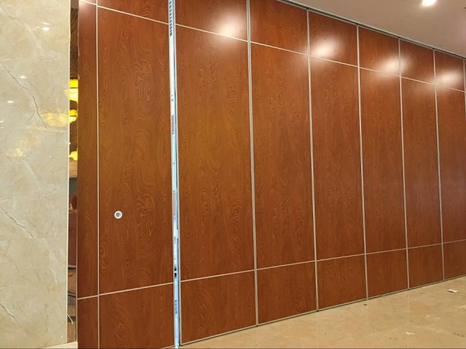 Removable Banquet Hall Sliding Partition Walls , Melamine Surface Wood Interior Room Dividers 0
