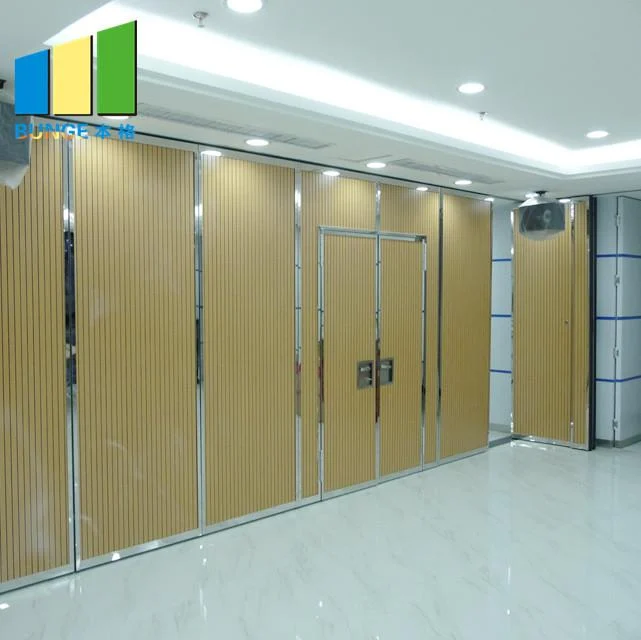 Removable Wooden Folding Acoustic Partition Walls Sliding Operable Partitions For Conference Hall 4