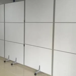 Restaurant Low Hight Folding Wall Partition With Wheels Mdf Melamine Office Divider With Wheels