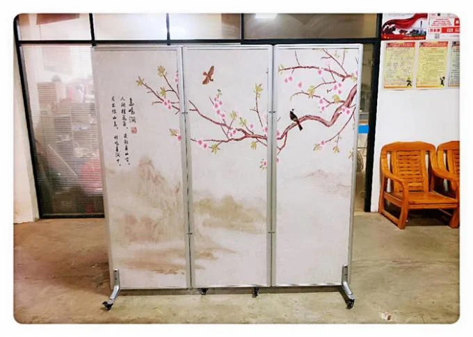 Restaurant Low Hight Folding Wall Partition With Wheels Mdf Melamine Office Divider With Wheels 0