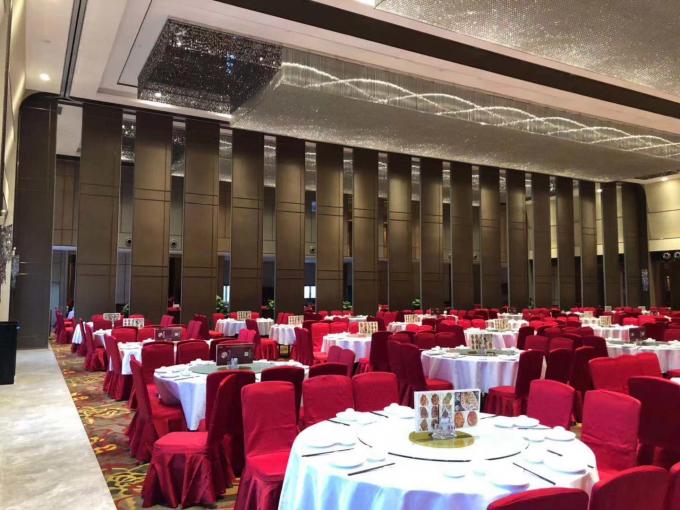 Satin Anodized Movable Partition Walls For School / Melamine Surface Sliding Wall Panels 1