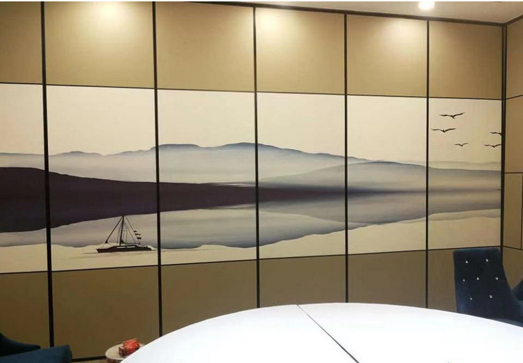 School Decorative Movable Partition Wall Fabric Or Leather Material