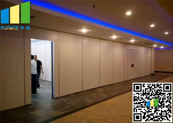 Sliding Acoustic Fabric Panels Hotel Office Movable Partition wall 0
