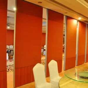 Sliding Aluminium Track Wheel Classroom Wall Partitions / Wooden Room Dividers