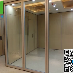 Sliding Aluminum Glass Partition Wall , 10mm Tempered Glass Wall Partition