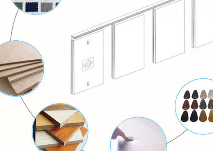 Sliding Dancing Music Studio Polyester Fiber Acoustic Panel Partitions Wall 2