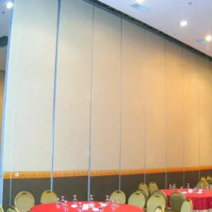 Sliding Door Track Rollers Commercial Movable Partition Wall Acoustic Fabric Surface