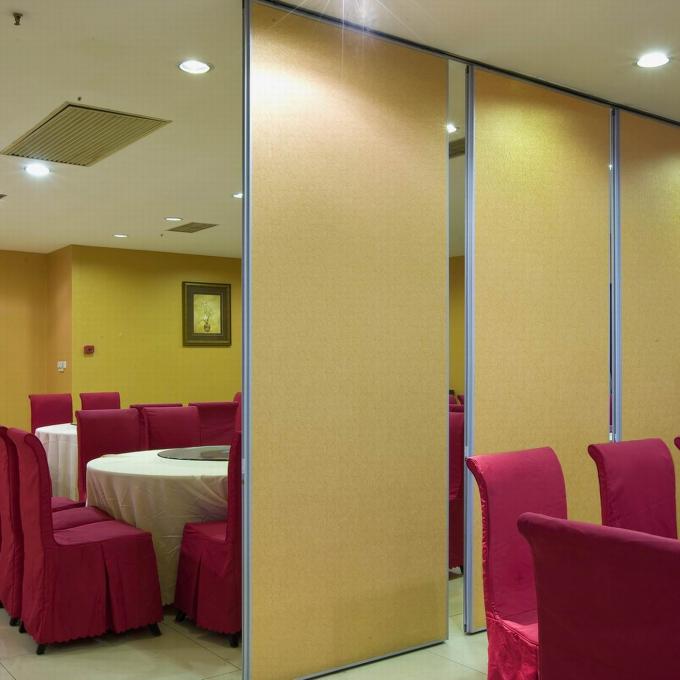 Sliding Door Track Rollers Commercial Movable Partition Wall Acoustic Fabric Surface 0