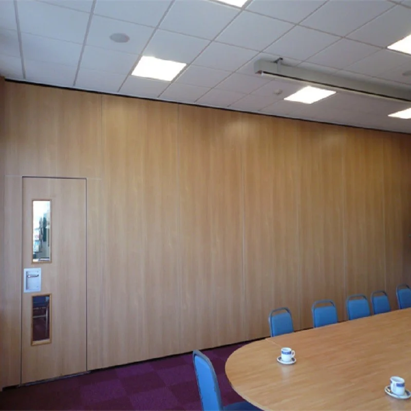 Sliding Fireproof Acoustic Partition Wall Full Height Aluminum Active Laminate Surface